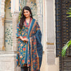 Luxury Cotton Kurta Set - Block Print & Embroidered Detailing